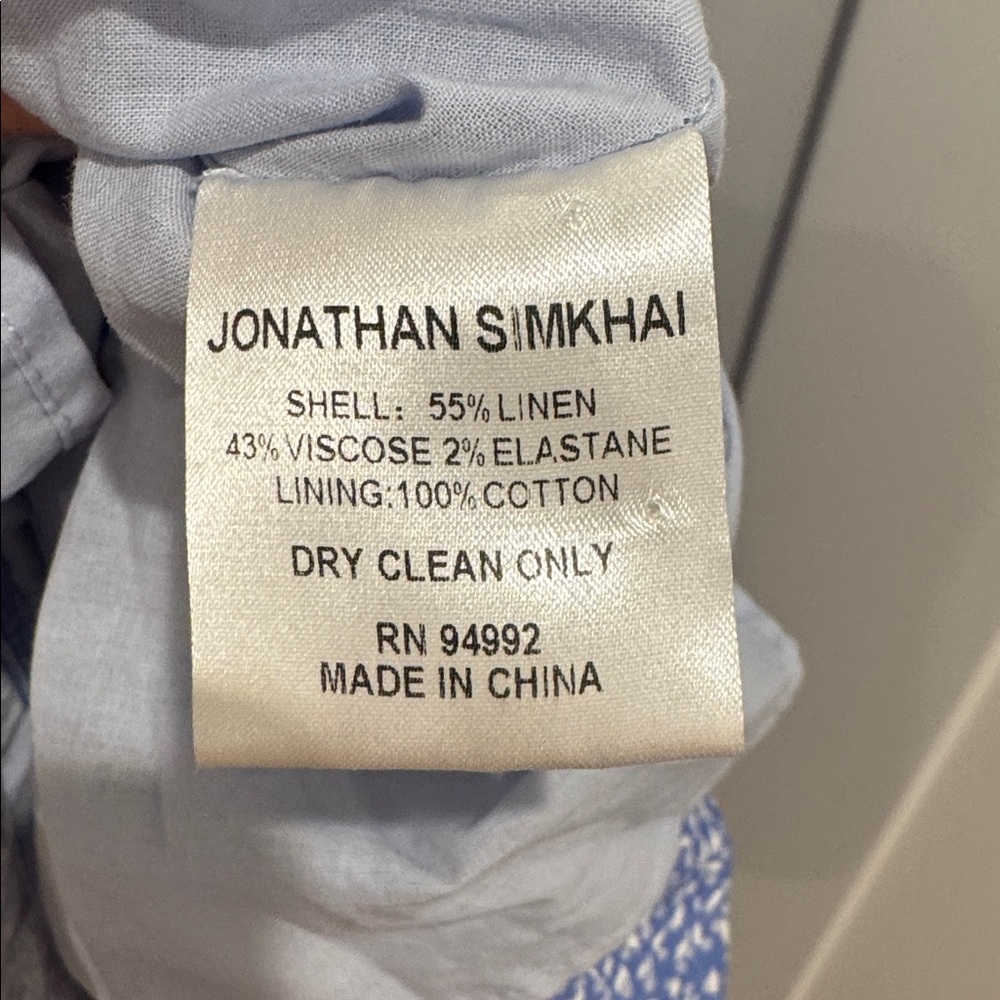 Johnathan Simkhai Georgia Bustier Midi Dress, $495 Retail, Blue Floral, Small - Picture 6 of 8